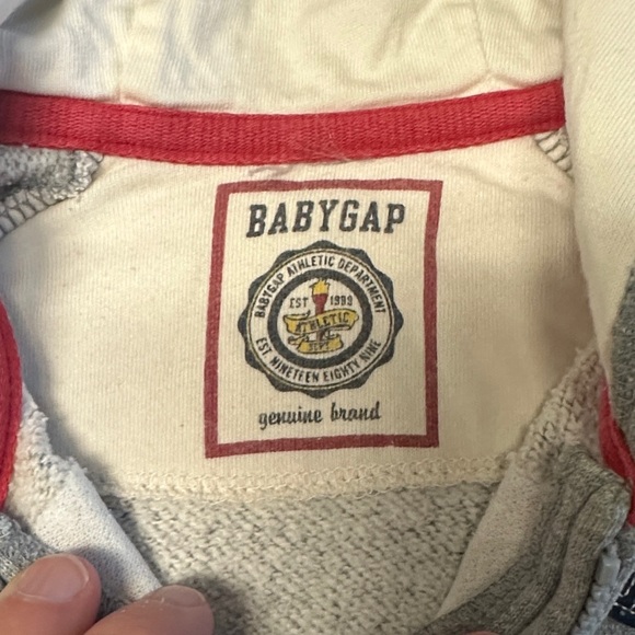 GAP - Kids Grey and Red Hoodie Jacket - Picture 3 of 3